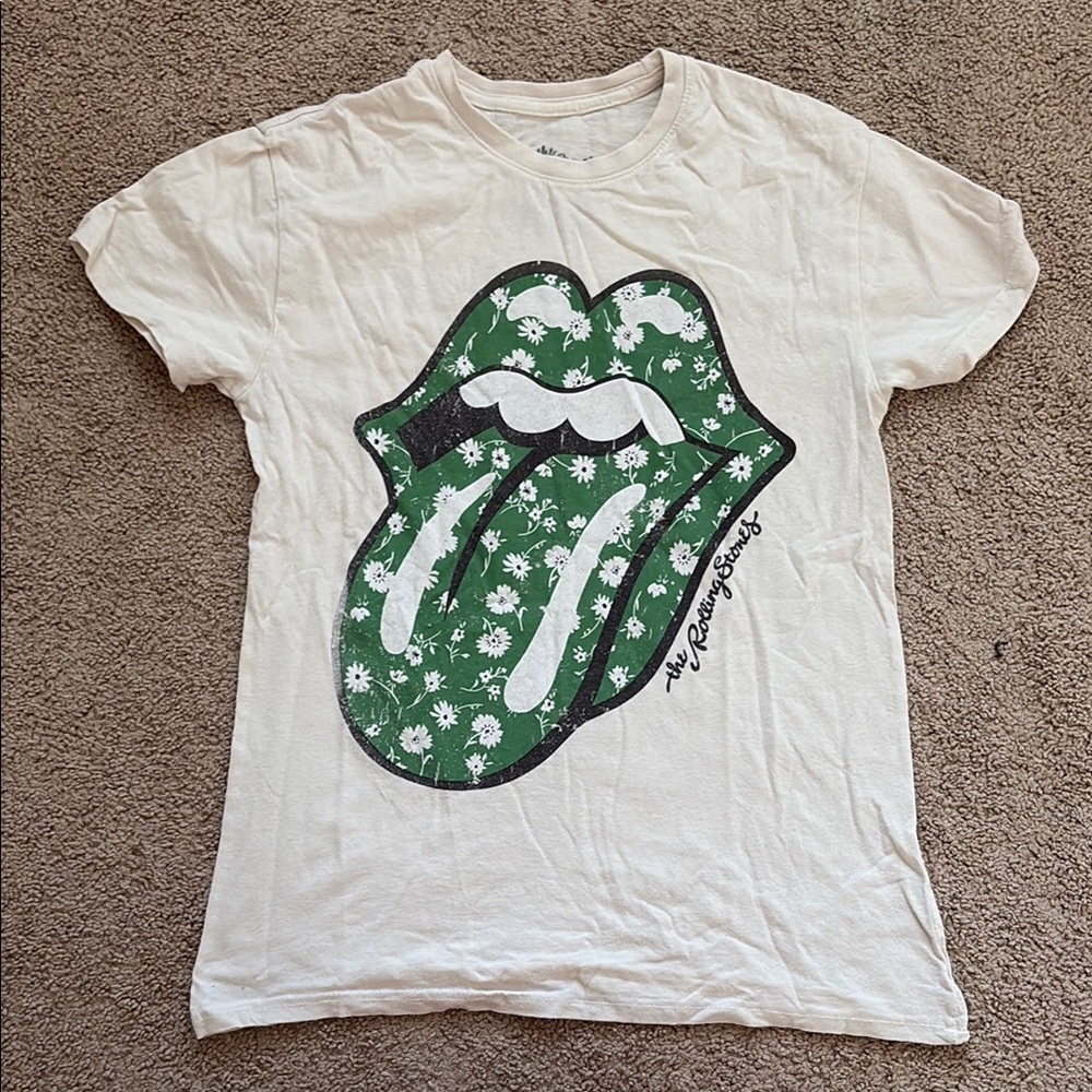 Kids Graphic Tee with Green Lips Design